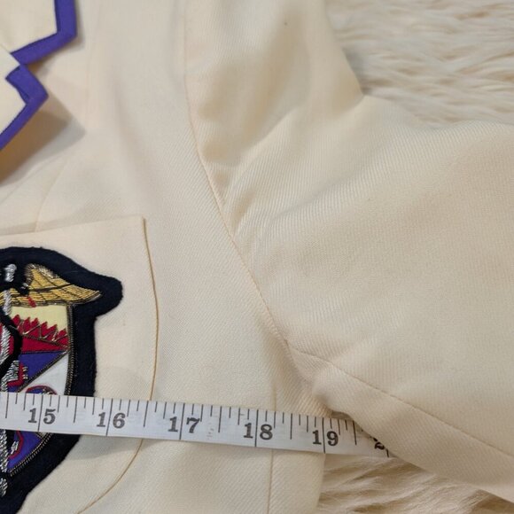 Women's Beige Sorority Three-Button Long Sleeve Uniform Blazer - Picture 6 of 8